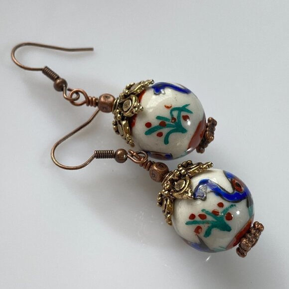 ❤️ Handpainted Ceramic Turtles Earrings - Picture 10 of 15